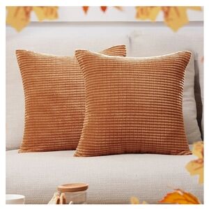 NWT Fall Throw Pillow Covers Set of 2, Size 16X16